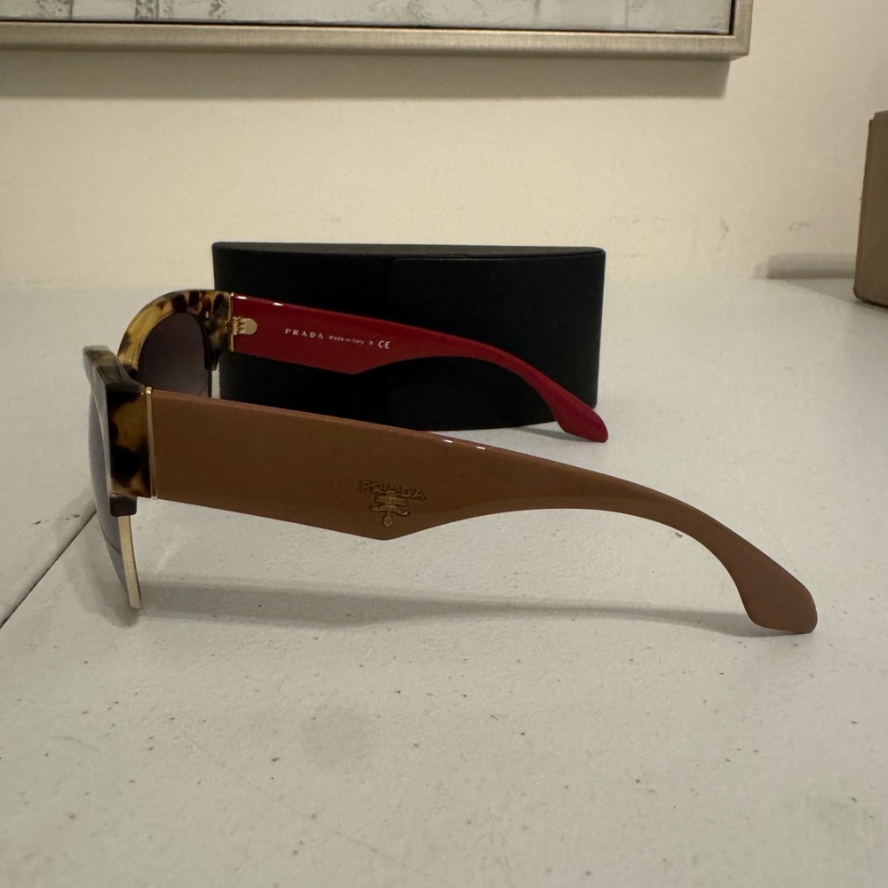 PRADA PR 11RS 7S00A7 - MEDIUM HAVANA 56/16/140 - Picture 5 of 7